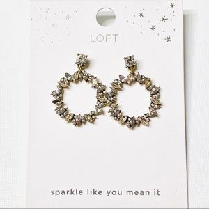 LOFT Jewelry - NWT Loft Crystal Wreath Drop Earrings LOFT Jewelry - NWT Loft Crystal Wreath Drop Earrings